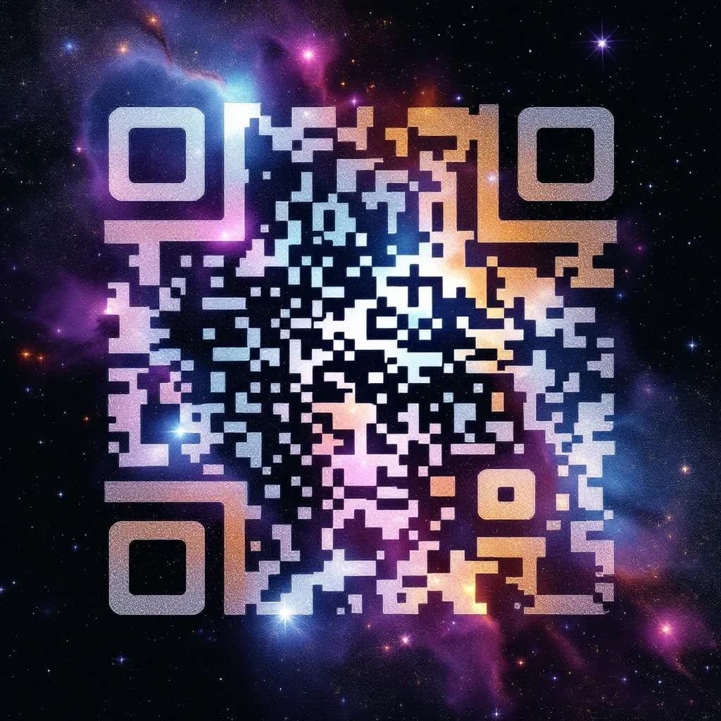 AI QR code examples - galaxy nebula, golden fox, and koi fish styles showing the range of AI art possibilities
