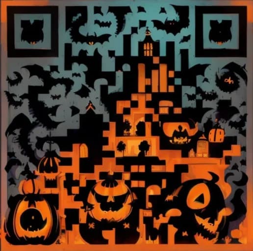 AI QR code art - spooky Halloween theme for seasonal campaigns