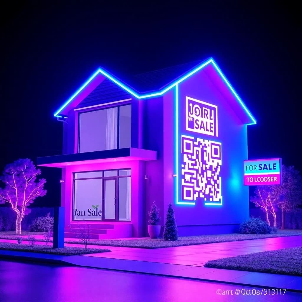 AI QR code for real estate industry - architectural style that complements property listings