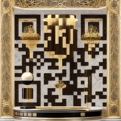 AI QR code art example - Gold Luxury preset for premium brands and products