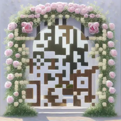 AI QR code art example — Wedding Floral preset for invitations and events